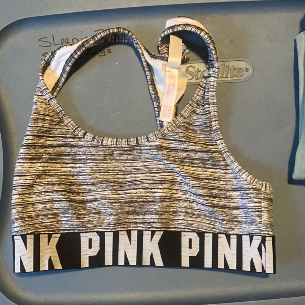 Pink sports bra